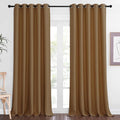 NICETOWN Sliding Door Window Treatment Blackout Patio Door Curtain Panels, Privacy Thermal Drapes for Bedroom Living Room Department with Grommet Top (Gold Brown, W66 x L110) by NICETOWN