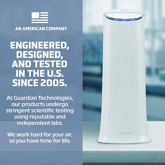 PureGuardian Ultrasonic Cool Mist Humidifier, 100 Hrs. Run Time, 1.5 Gallon Tank, 440 Sq. Ft. Coverage, Medium Rooms, Quiet, Filter Free, Essential Oil Tray, White, H3200WAR - Image 6