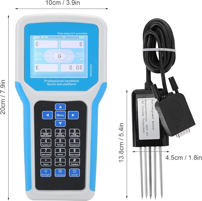 Fdit Soil Tester 240V Intelligent Npk English Version Handheld Phnitrogen Soil Detector for Soil Test Kits - Image 4