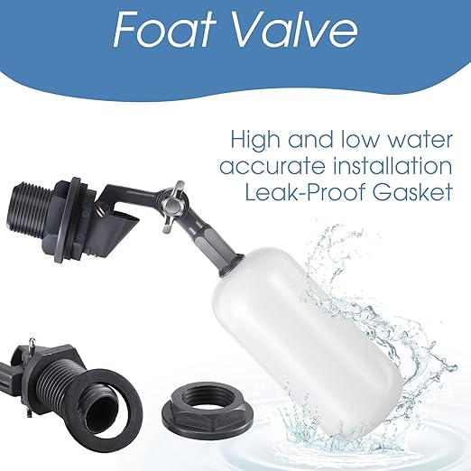 meekoo Float Ball Valve, 1.57 Inch Male Automatic Fill Feed Humidifier Tank Water with Adjustable Arm for Ponds, Livestock Water Trough, Aquariums, Aquaculture, Hydroponics and Reservoir(20 Pack) - Image 5