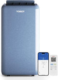 TOSOT 14,000BTU (9,600 BTU SACC) Wifi Portable Air Conditioner with Heating Mode, Cooling, Dehumidifier, Fan, Auto Swing, 24H Timer, for Large Rooms Up to 600 sq ft, AOMI Series, Steel Blue by TOSOT