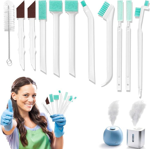 11 Pcs Humidifier Cleaner Brush Set, Crevice Cleaning Brush Small Detail Cleaning Brushes for Humidifiers, Keyboards, Tiles, Bottles & Tight Spaces | Portable Home/Travel Clean Tools by Unknown
