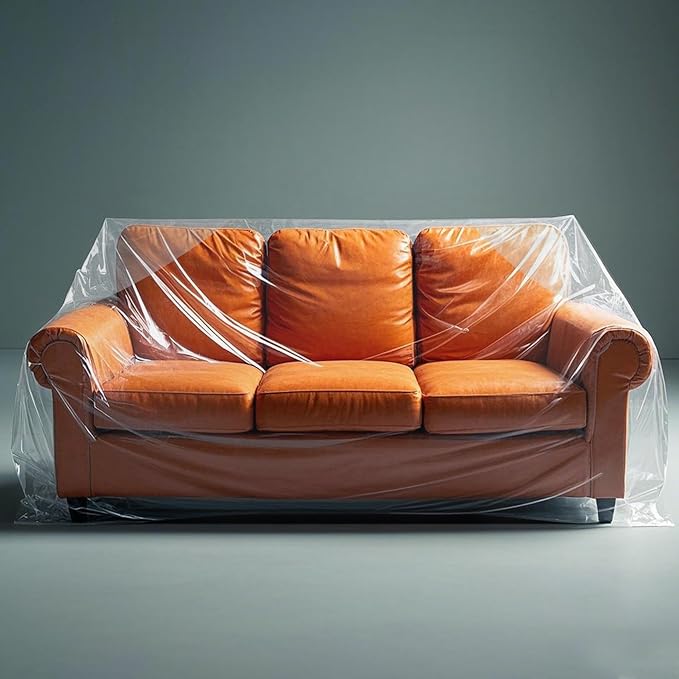 Yotelab Plastic Couch Cover for Moving,Sofa Bag Cover Protector,Furniture Cover for Storage,92Wx42Dx62/41H Inches (No Seal) - Image 7