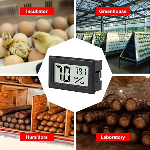 3Pcs Mini Digital Thermometer Hygrometer Electronic Temperature Humidity Gauge Meters Indoor LCD Display Fahrenheit for Greenhouse,Garden,Car Cellar and Office - Image 6