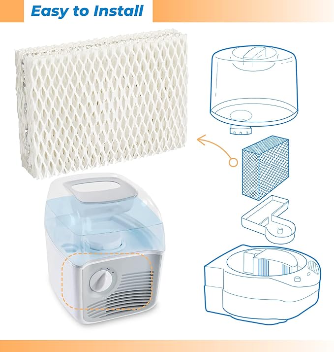 ANTOBLE 4 Pack WF813 Humidifier Filter Replacement for ReliOn RCM-832 RCM-832N, ProCare PCWF813 PCWF-813 PCCM-840 PCCM-832N, Equate EQWF813 EQ 2119-UL Cool Mist Humidifier Filters - Image 4