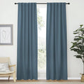 NICETOWN Blackout Curtain Panels Window Draperies - (Smoky Blue Color) 34-Inch Wide x72-Inch Long, 2 Pieces, Home Decoration Light & Noise Reducing Window Covering Room Darkening Drapes for Bedroom by NICETOWN