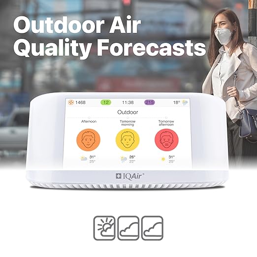 IQAir Air Quality Monitor Indoor, Swiss Design, Professional Grade, Detects PM2.5, CO2, AQI, Temperature, Humidity, Indoor Air Quality Real-Time Air Quality & Forecasting, Historic Data - Image 7