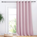 NICETOWN Sliding Door Curtains, Wide Thermal Blackout Patio Door Curtain Panel, Baby Pink, W70 x L95, Sliding Door Drapes/Draperies with Grommet Top by NICETOWN
