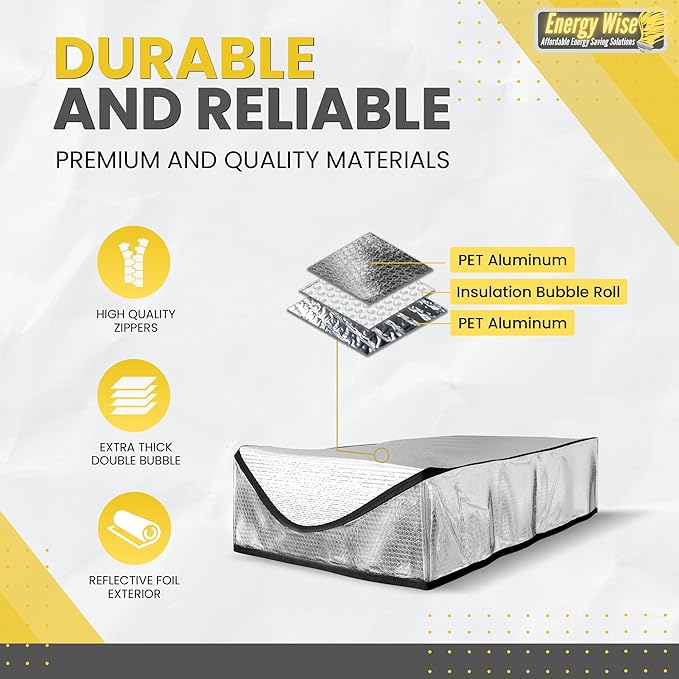 Premium Attic Door Insulation Cover, 25″x54″x11″, Extra Thick Double Bubble Cover for Pull Down Stairs, Air Tight Attic Stairs Insulation with Easy Zipper Access (Stapler Included) - Image 9