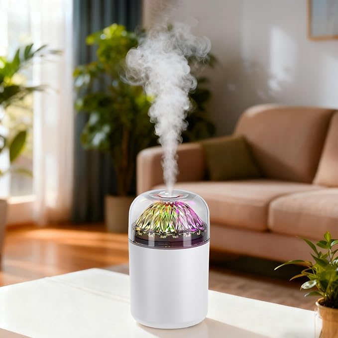 Mini Personal Cool Mist Humidifier-Humidifier for plants with led lights,usb portable air humidifiers ultra-quiet, Suitable for Babies, Kids, Indoor, Bedroom, Office, Car, Travel by fuliyingAhealthierhome