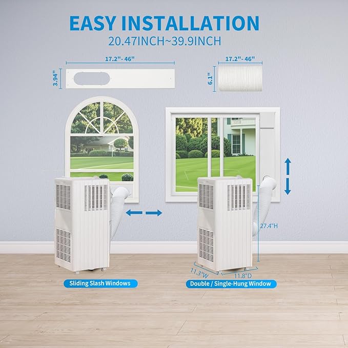 3 in-1 Portable Air Conditioner - 8,000 BTUs, Smart Remote Control, LED Display, Dehumidifier & Fan Modes, Ideal for Rooms up to 350 sq.ft - Image 2