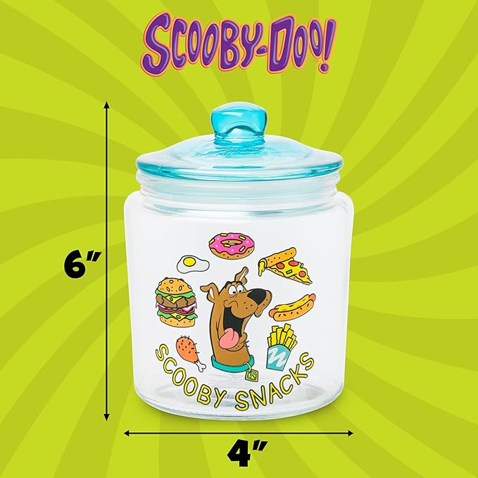 Silver Buffalo Scooby Doo Scooby Snacks Glass Cookie Snack Candy Jar with Lid (Small) - Image 2