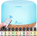 Diffuserlove Diffuser Essential Oil Diffusers 500ML Remote Control Aroma Diffuser Cool Mist Aromatherapy Diffuser with Mute Design, Timer and Auto Shut-Off for Office Living Room Yellow by Diffuserlove