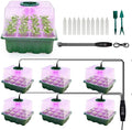 6 Pack Seed Starter Kit with Grow Light 72 Cells Plant Starter Trays with 3.9 Inch Adjustable Humidity Dome Reusable Indoor Plant Germination Tray for Gardening by Unknown