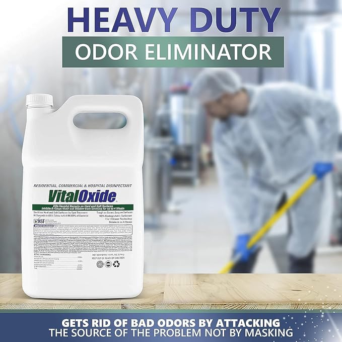 Vital Oxide Disinfectant, Deodorizer, Cleaner, Food-Contact Sanitizer, Virucide – (EPA registration #82972-1) – Kills Mold & Mildew, Eliminates Odors-1 Gallon - Image 6