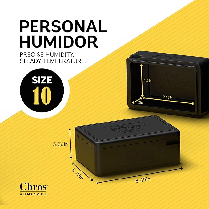 Cbros humidor 69% Two- Way Humidity Control Box Powered by Boveda, Moisture Absorber, Maintain Freshness and Consistent Temperature Size (Size 10) - Image 4