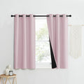 NICETOWN 100% Blackout Window Curtain Panels, Heat and Cold Blocking Drapes with Black Liner for Nursery, 50" Thermal Insulated Draperies (Lavender Pink, 2 Pieces, 37" Wide Each Panel) by NICETOWN