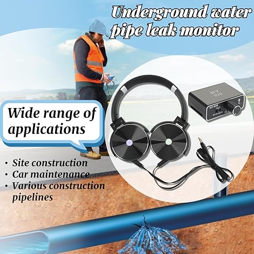 Water Leakage Detection, Underground Water Leak Detector, High Strength Sound Intensifier Water Pipe Leakage Monitor, Suitable for Site Construction, Car Maintenance - Image 5