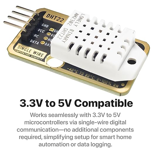 6pcs DHT22 DHT11 Gold Edition Digital Temperature Humidity Sensor Set AM2302 Weather Station Monitor for Arduino ESP32 S3 Raspberry Pi Project - Image 4