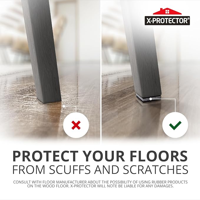 Non Slip Furniture Pads X-PROTECTOR - 16 pcs 2" - Premium Furniture Grippers! Rubber Feet Hardwood Floor Protectors for Furniture Legs - Couch Stoppers - Keep Your Furniture in Place Forever! - Image 5