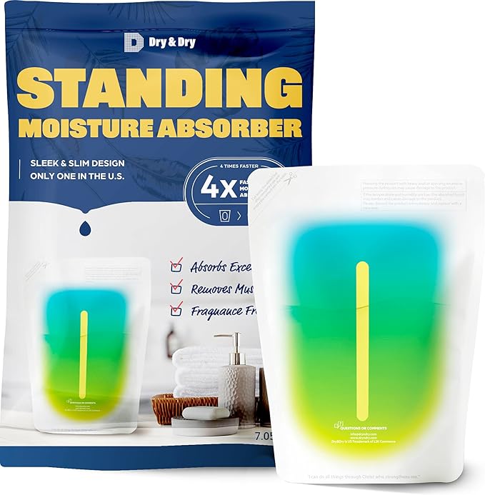 Dry & Dry [35 Packs Standing Moisture Absorbers to Control Excess Moisture for Basement, Closets, Bathrooms, Laundry Rooms - Moisture Absorbers Moisture Absorber by DryDry