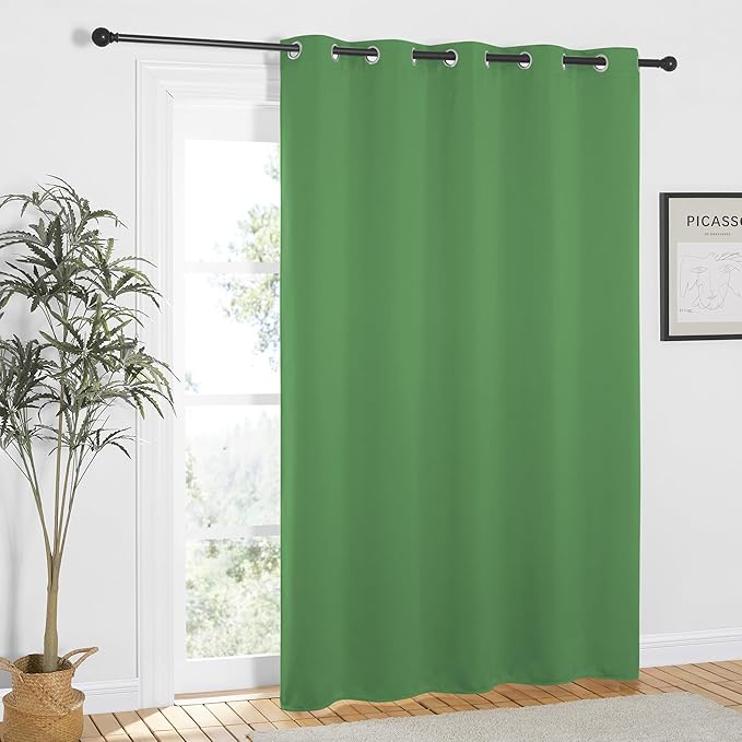 NICETOWN Froest Green Blackout Curtains 84 inch Length, Grommet Top Room Darkening Drapes for Bedroom Living Room, Light Blocking Window Covering for Privacy (W66 x L84 Inch, 1 Panel) - Image 2