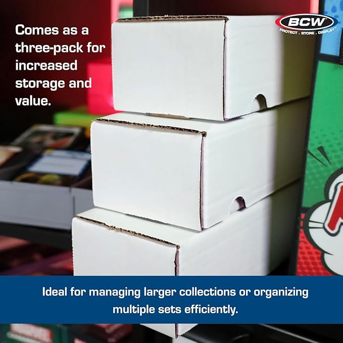 BCW 800ct Trading Card Storage Boxes - 10 Pack | Organizer for Sports Cards, MTG, Pokemon, and Card Games | Assemby Required - Image 6