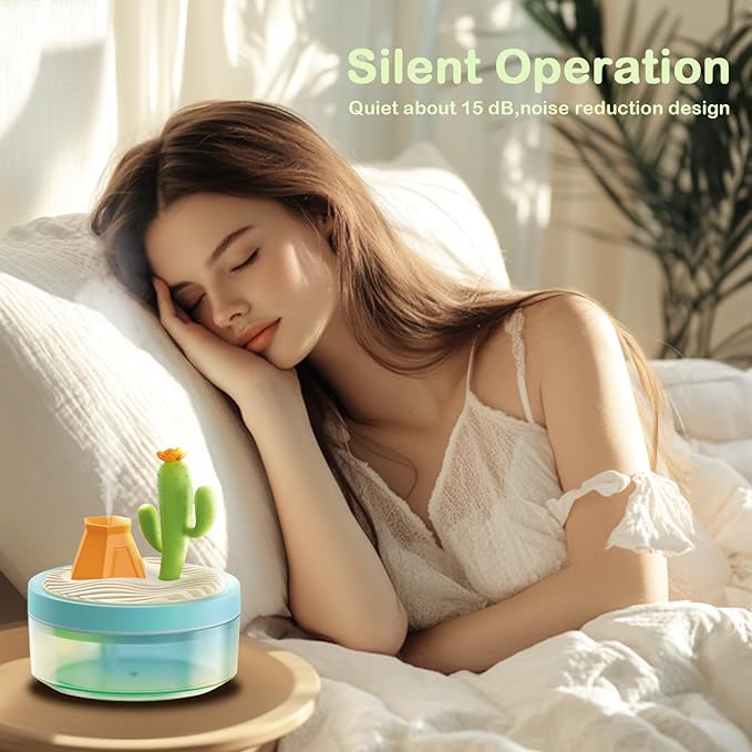 Portable baby humidifier with 2 Mist Modes, 320mL Large Tank Whisper-Quiet for Baby/Nursery/Office, Portable Mini Air Moisturizer (Green) - Image 7