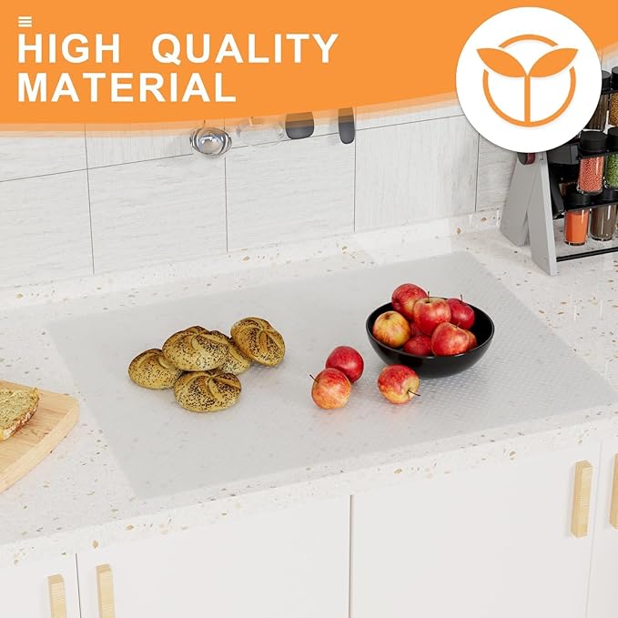 FLPMIX Clear Cabinet Shelf Liner: 23" x 300" Waterproof Kitchen Under Sink Mat - Easy to Cut Translucent Large Cupboard Drawer Liner for Pantry Shelves Bathroom - Image 8