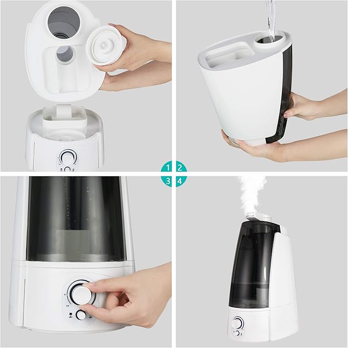 TRY & DO Plant Humidifier Indoor Double Nozzle Multi Air Humidifier with Negative Ion Mode 5L large Air Humidifier Baby Humidifiers for Nursery Auto Shut Off - Image 5