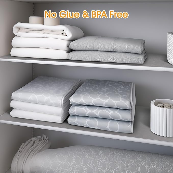 Shelf and Drawer Liner for Kitchen Cabinets Non-Adhesive, Strong Grip Non-Slip Thickened Cabinet Liners for Shelves, Waterproof Mats for Dresser Cupboard, Pure Gray, 12 in x 30 Feet - Image 6