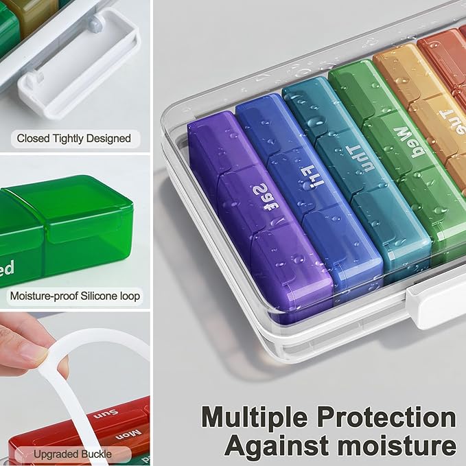 CTIME 3-Tier Medicine Organizer with Pill Case - Portable Pill Case & Empty First Aid Kit for Home, Travel, RV, School, Dorm, Ideal Elderly, Father Gift - Image 7