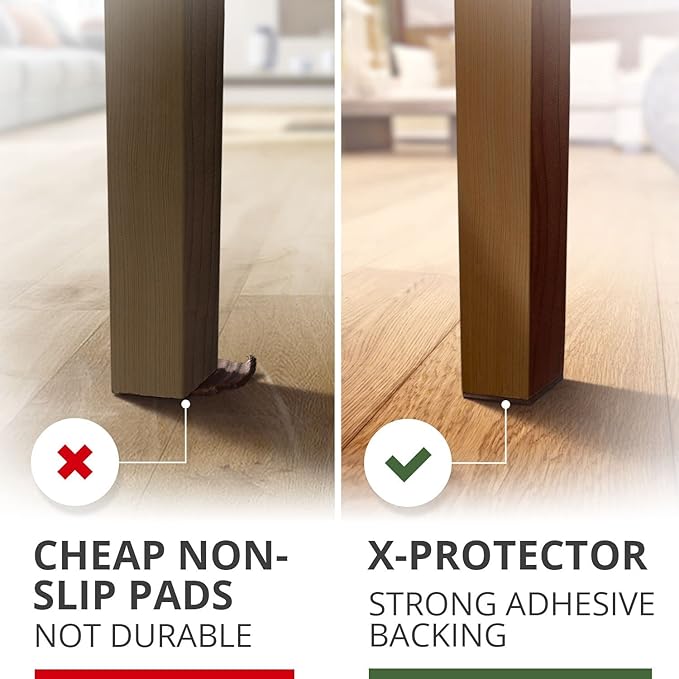 16 PCS 2" Non-Slip Furniture Pads X-Protector - Premium Furniture Grippers! Self-Adhesive Rubber Feet for Furniture Feet - Ideal Non-Skid Furniture Pads Floor Protectors to Keep Furniture in Place! - Image 4
