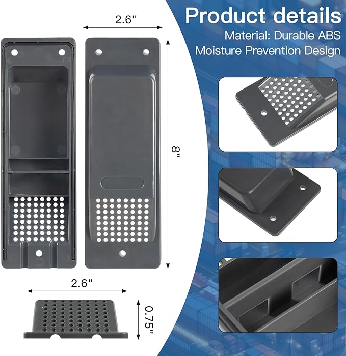 Shipping Container Air Vent Kit Heavy Duty Shipping Container Accessories Cross Flow Ventilation Kit Reduce Heat Humidity Pressure Condensation Add Air Flow for Cargo (8 Pack Deep Brown) - Image 2