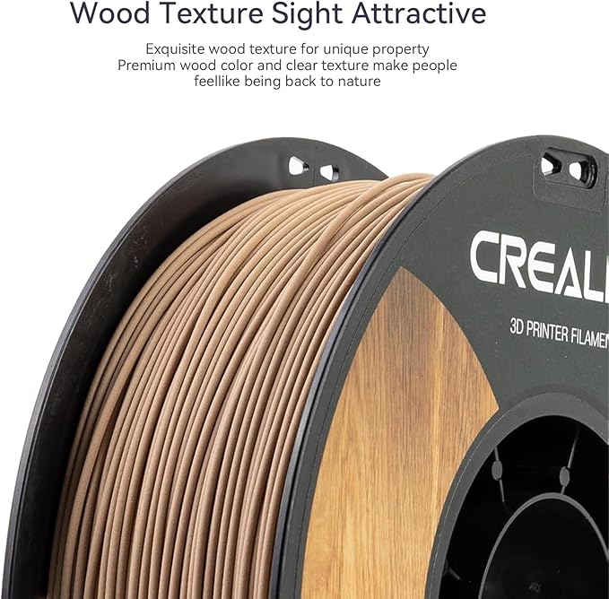 Official CREALITY Wood Filament PLA 1.75 mm, Woods 3D Printer Filament, More Than 30% Real Wood, Smooth Silk Texture, Toughness, 1kg(2.2lbs)/Spool 3D Printing Filament, for All FDM Printers - Image 4