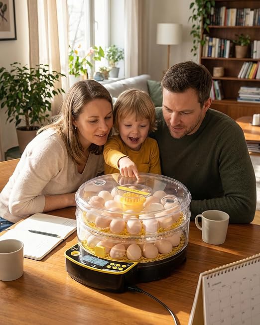 Egg Incubators for Hatching Eggs, Double-Layer 48 Egg Incubator with Temperature and Humidity Control, Egg Candler, Automatic Egg Turner, Clear Window Incubator for Chicks Duck Quail Eggs - Image 7