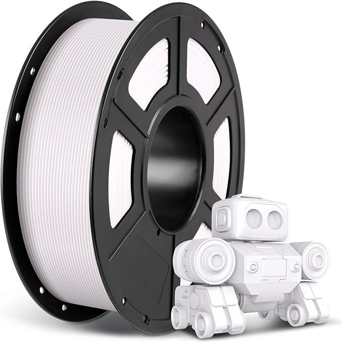 ANYCUBIC Silk Filament, Clog-Free Shiny 3D Printing PLA Filament 1.75mm Dimensional Accuracy +/- 0.03mm, 1KG Spool (2.2 lbs), Silk White by ANYCUBIC