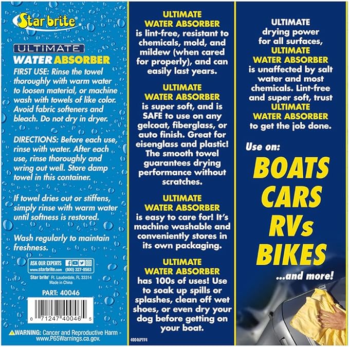 STAR BRITE SuperSorb Smooth Synthetic PVA Wipes (040046P) - Image 2