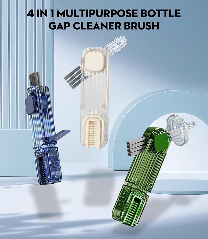 4 in 1 Cup Lid Gap Cleaning Brush, Multifunctional Insulation Bottle Cleaning Tools, Mutipurpose Tiny Silicone Cup Holder Cleaner, Home Kitchen Cleaning Tools - Image 7