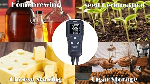 DIGITEN Digital Humidity Controller Humidistat Pre-Wired Plug Simple-Stage AC 110V -240V with High Accuracy Humidity Sensor for Dehumidifier Humidifier Reptiles Greenhouse Exhaust Fan Fermentation - Image 4