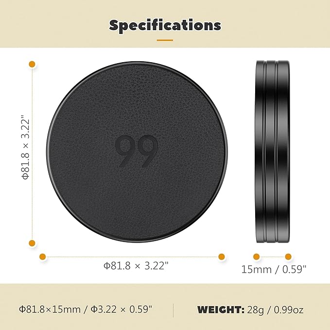 Retro Leather Lens Cap for Fujifilm Insta Mini 99,Aluminum Anti-Dust Anti-Scratches Lightweight Camera Lens Cover with Soft EVA Interior, Accessories for Fuji Mini 99 Lens Protection Cover - Image 6