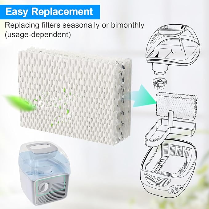 WF813 Humidifier Filter Replacement for Equate EQWF813/EQ-2119-UL, Relion RCM-832/RCM-832N, Procare PCWF813/PCCM-832N Cool Mist Humidifier Wick Filters 4 Pack - Image 3