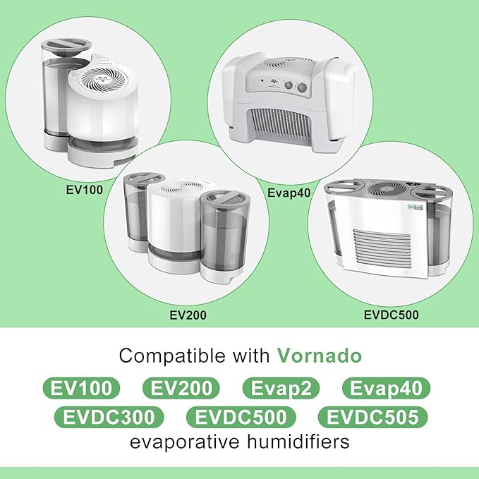 MD1-0034 Humidifier Replacement Wick Filters + Brush, Compatible with Vornado Evaporative Humidifier Evap40, Evap2, EV3, EV100, EV200, EVDC300, EVDC500, EVDC505 (Not for Evap3), 4-Pack (4) - Image 5