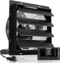 VEVOR 16 inch Exhaust Fan, Wall Mounted Attic Fan with Variable Speed, Temperature & Humidity Controller, 3000 CFM, Automatic Shutter by VEVOR