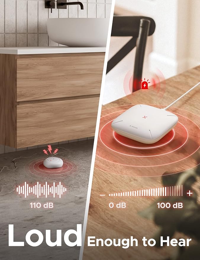X-Sense Wi-Fi Water Leak Detector, Smart Water Sensor Alarm, Water Detector Alarm with 1700 ft Transmission Range for Kitchens, Basements, Bathrooms, 3 Water Detectors & 1 Base Station, Model SWS54 - Image 5