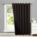 NICETOWN Extra Wide Patio Door Curtain, Super Heavy-Duty Thermal Sliding Glass Door Lined Drape, Privacy Assured 100% Blackout Window Treatment(Brown, 1 Panel, 100 inches W x 95 inches L) by NICETOWN