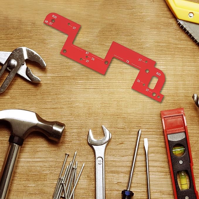 Handle Slotting Mold Arc, Arc Grooving Auxiliary Tool, Invisible Embedded Handle Slotting Template, Slotting Tool, Woodworking Round Corner Radius Templates, Handle-Free Slotting Mold - Image 6