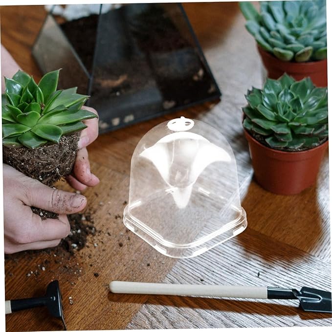 Mipcase 12pcs Dome Plant Covers Reusable Garden Cloche for and Flower Pot Humidity Preservation for Indoor and Outdoor Use - Image 6