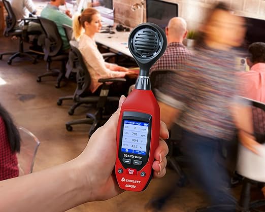 Triplett GSM350 Carbon Monoxide, Carbon Dioxide, Temperature, and Humidity Indoor Air Quality Meter with Memory Datalogging - Image 3