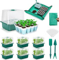 Reusable Seed Starter Tray with 72 Soft Silicone Cells, 6 Pack Seed Starter Kit with Repotting Mat, Humidity Dome and High Lid, Germination Trays for Indoor Greenhouse Seed Starter by Hanaoyo